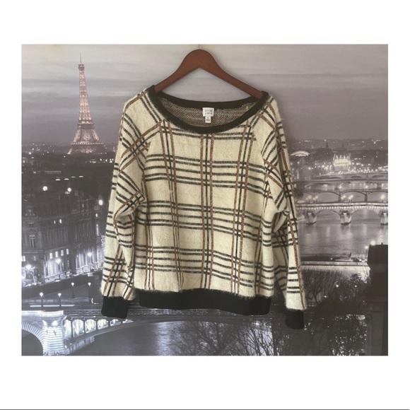 Sweaters - Fabulous Metallic Plaid Sweater